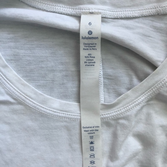 lululemon athletica Tops - Lululemon White Long Sleeve Top - Size 6